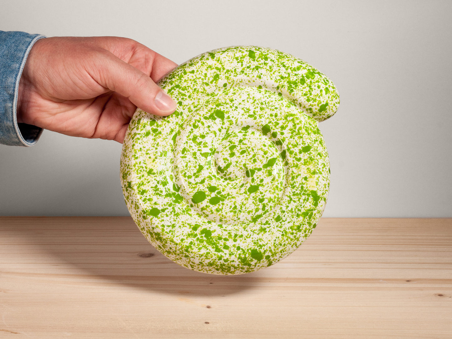 Spiral Trivet – Grass Green Splatter