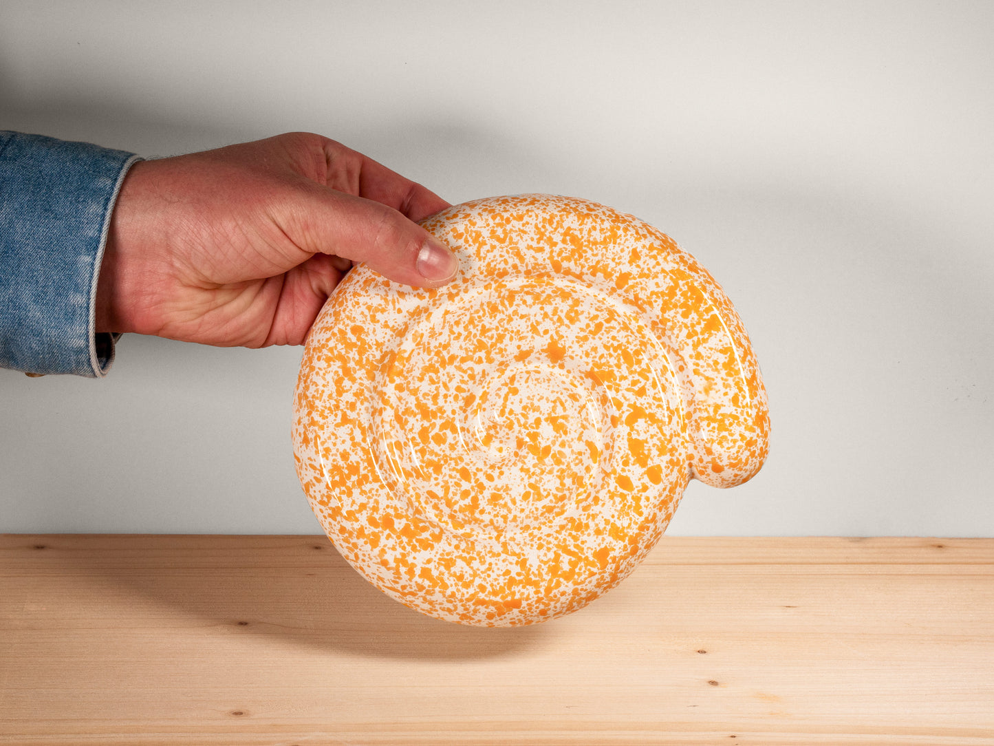 Spiral Trivet – Tangerine Splatter