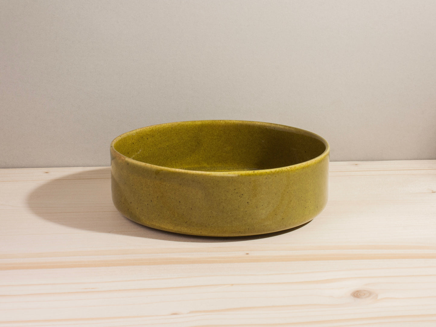 Flat Serving Bowl – Olive