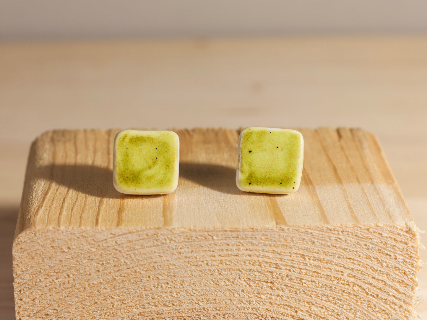 Chunky Studs – Squares – Lime Green