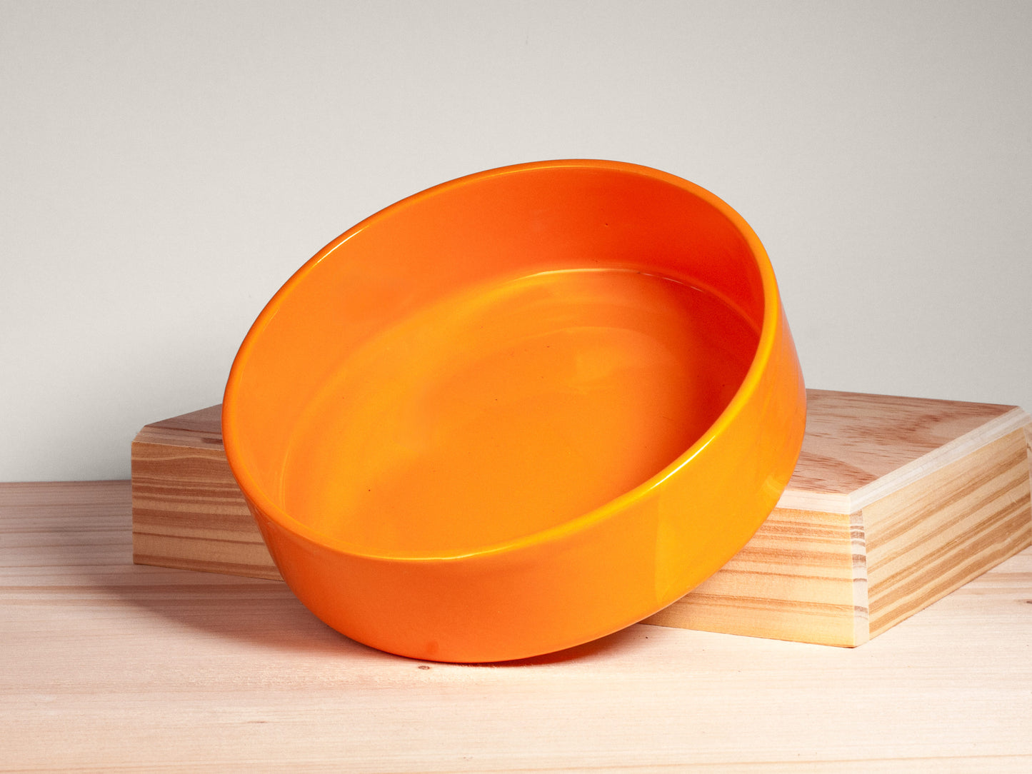 Flat Serving Bowl – Tangerine