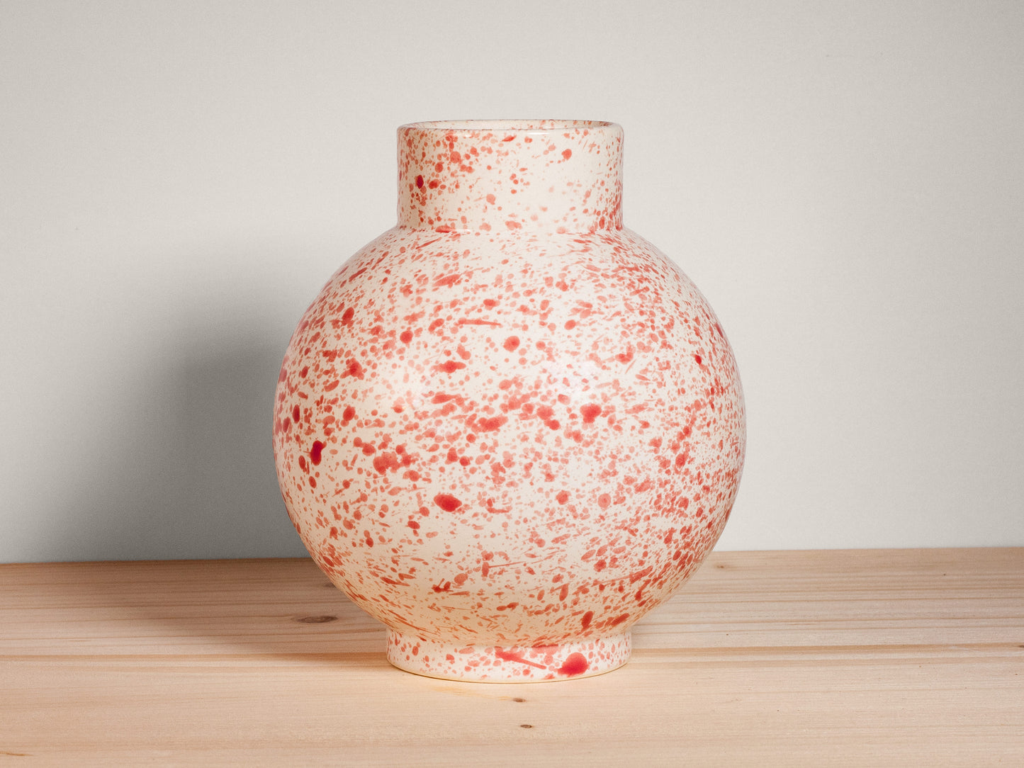 Large Orb Vase – Strawberry Splatter