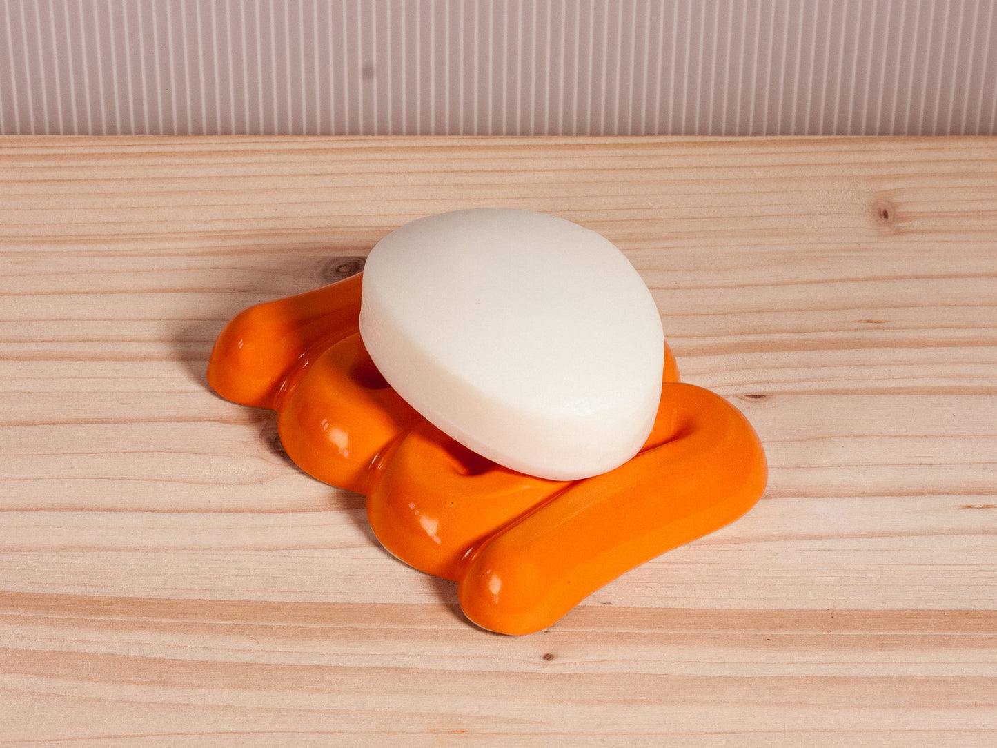 Squiggle Soap Tray – Tangerine