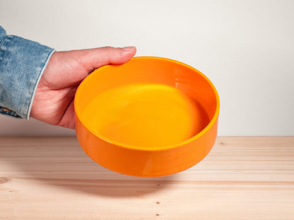 Flat Serving Bowl – Tangerine