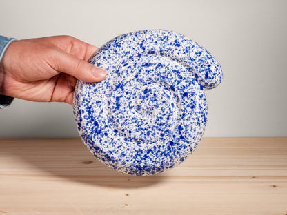 Spiral Trivet – Blue Splatter