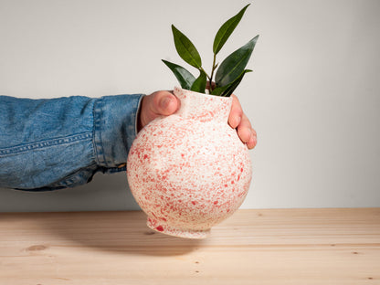 Large Orb Vase – Strawberry Splatter