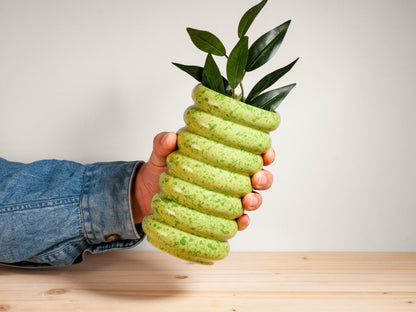 Wavy Cylinder Vase – Pear