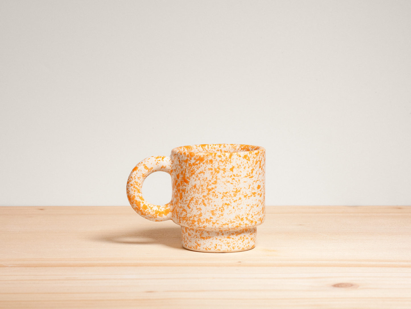 Espresso Mug – Stackable – Tangerine Splatter