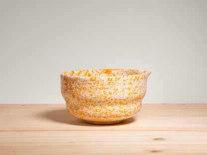 Matcha Bowl – Tangerine Splatter