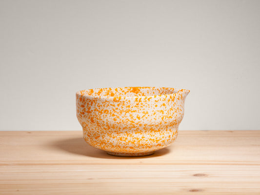 Matcha Bowl – Tangerine Splatter