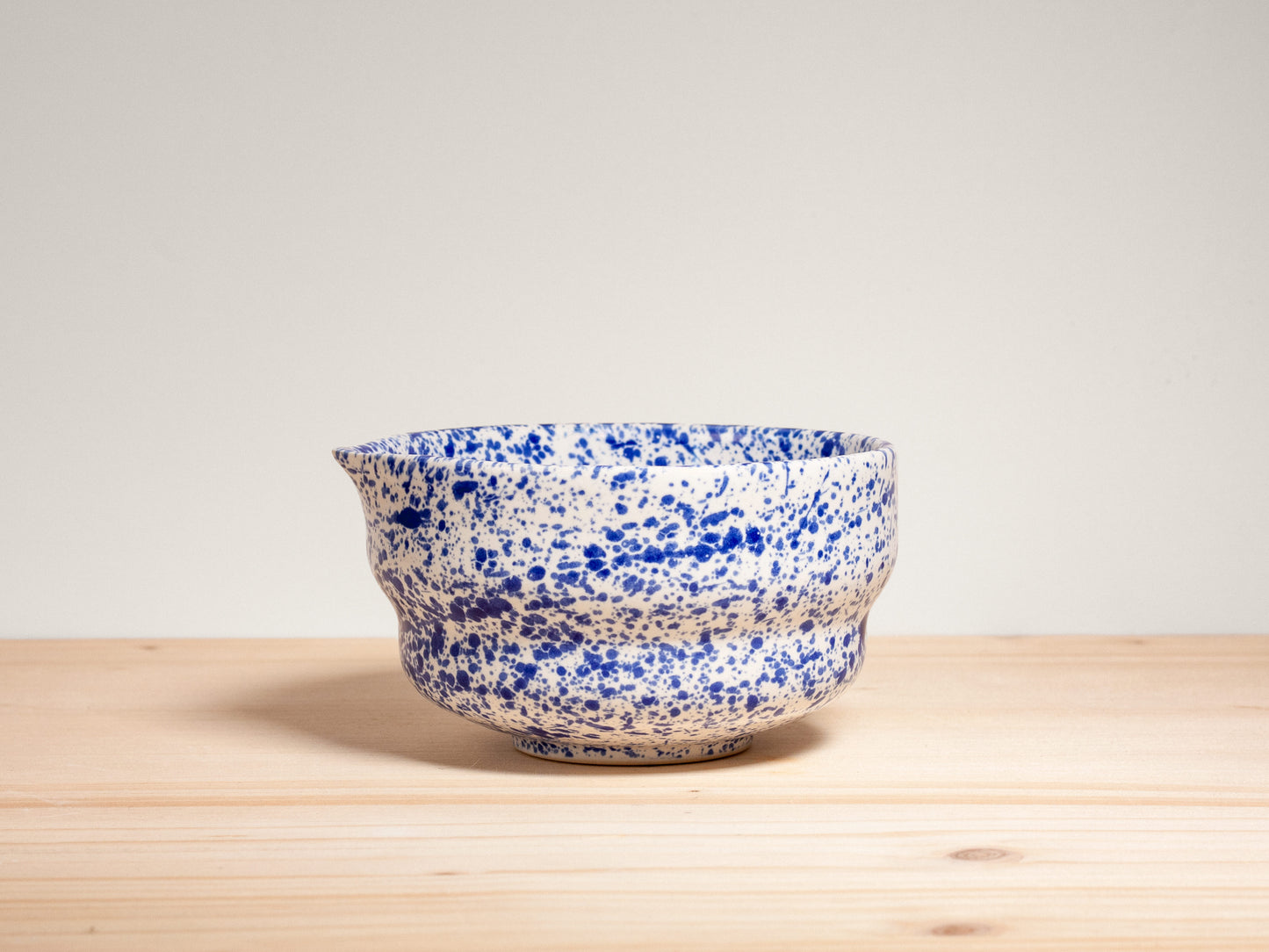 Matcha Bowl – Blue Splatter