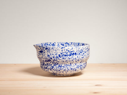 Matcha Bowl – Blue Splatter