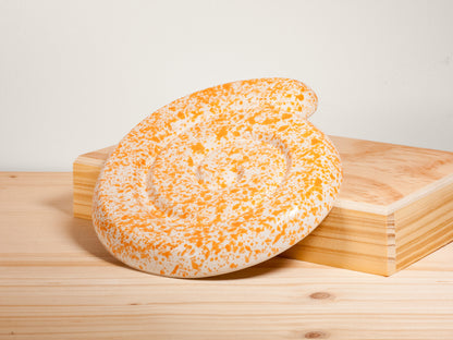Spiral Trivet – Tangerine Splatter