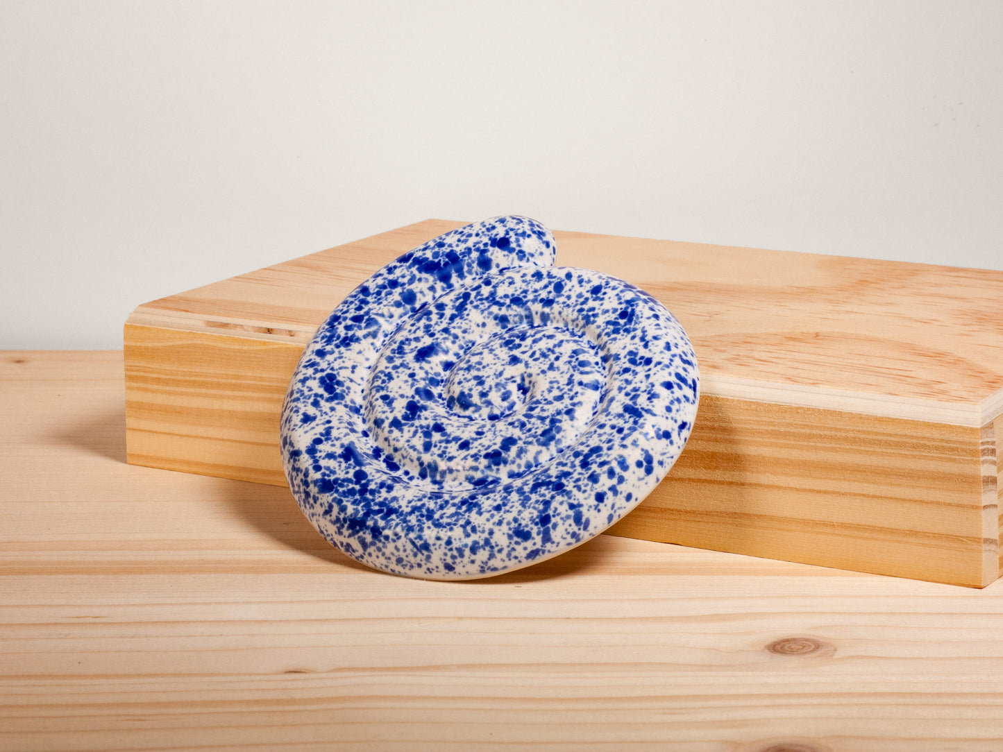 Spiral Coasters (Set of 2) – Blue Splatter