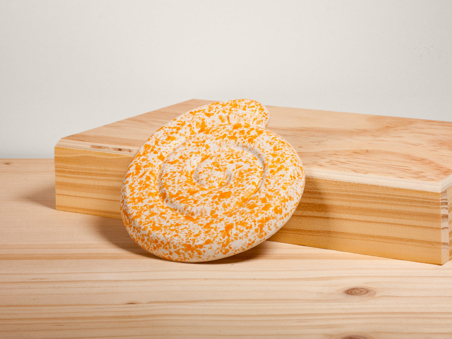 Spiral Coasters (Set of 2) – Tangerine Splatter