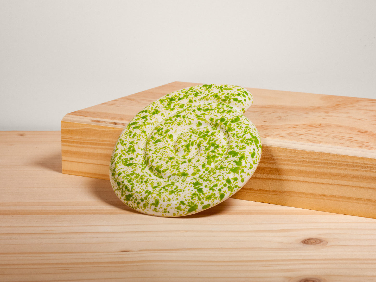 Spiral Coasters (Set of 2) – Grass Green Splatter