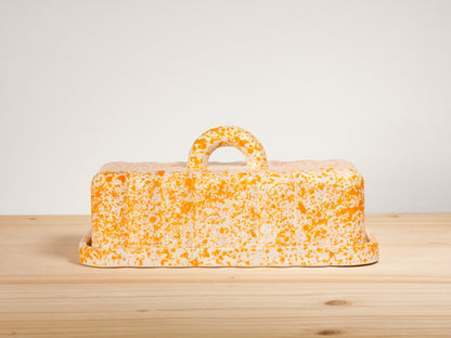 Butter Dish – Tangerine Splatter