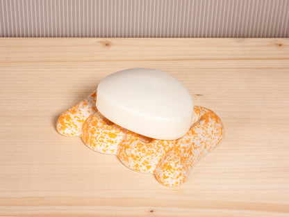 Squiggle Soap Tray – Tangerine Splatter