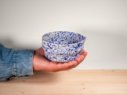 Matcha Bowl – Blue Splatter
