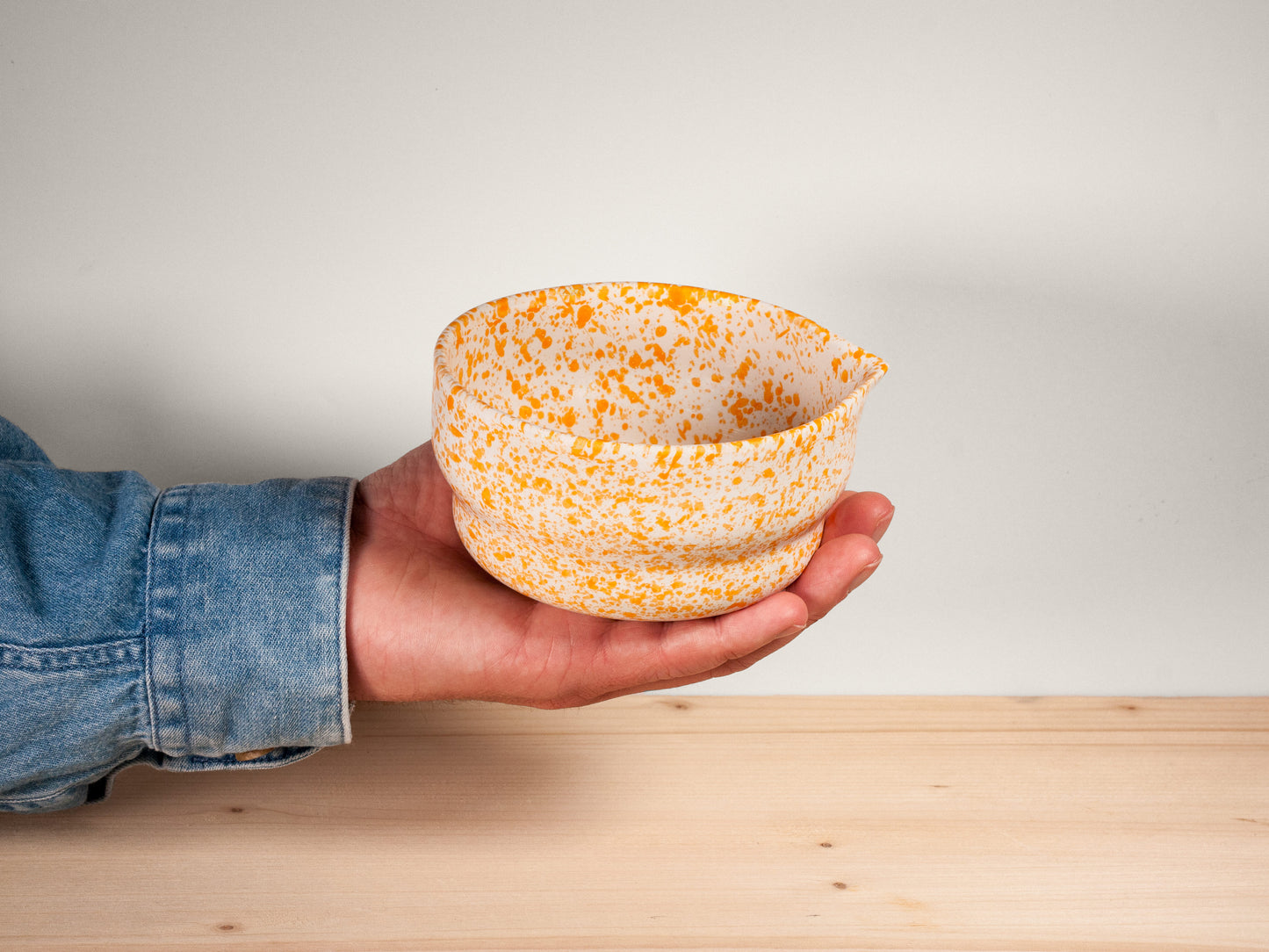 Matcha Bowl – Tangerine Splatter