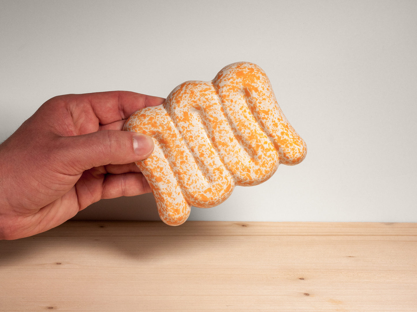 Squiggle Soap Tray – Tangerine Splatter
