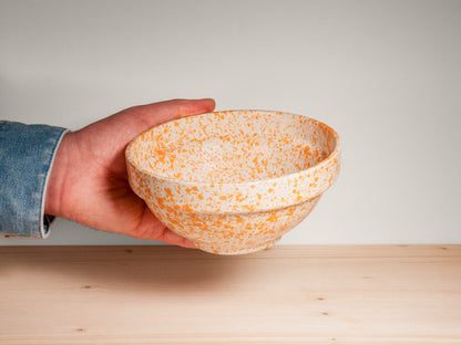 Soup Bowl – Tangerine Splatter