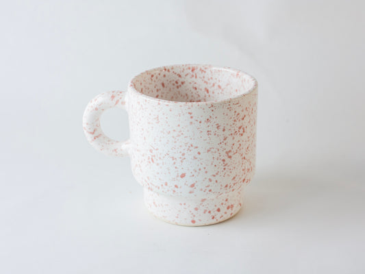 Stackable Mug Round Handle – Pink Splatter