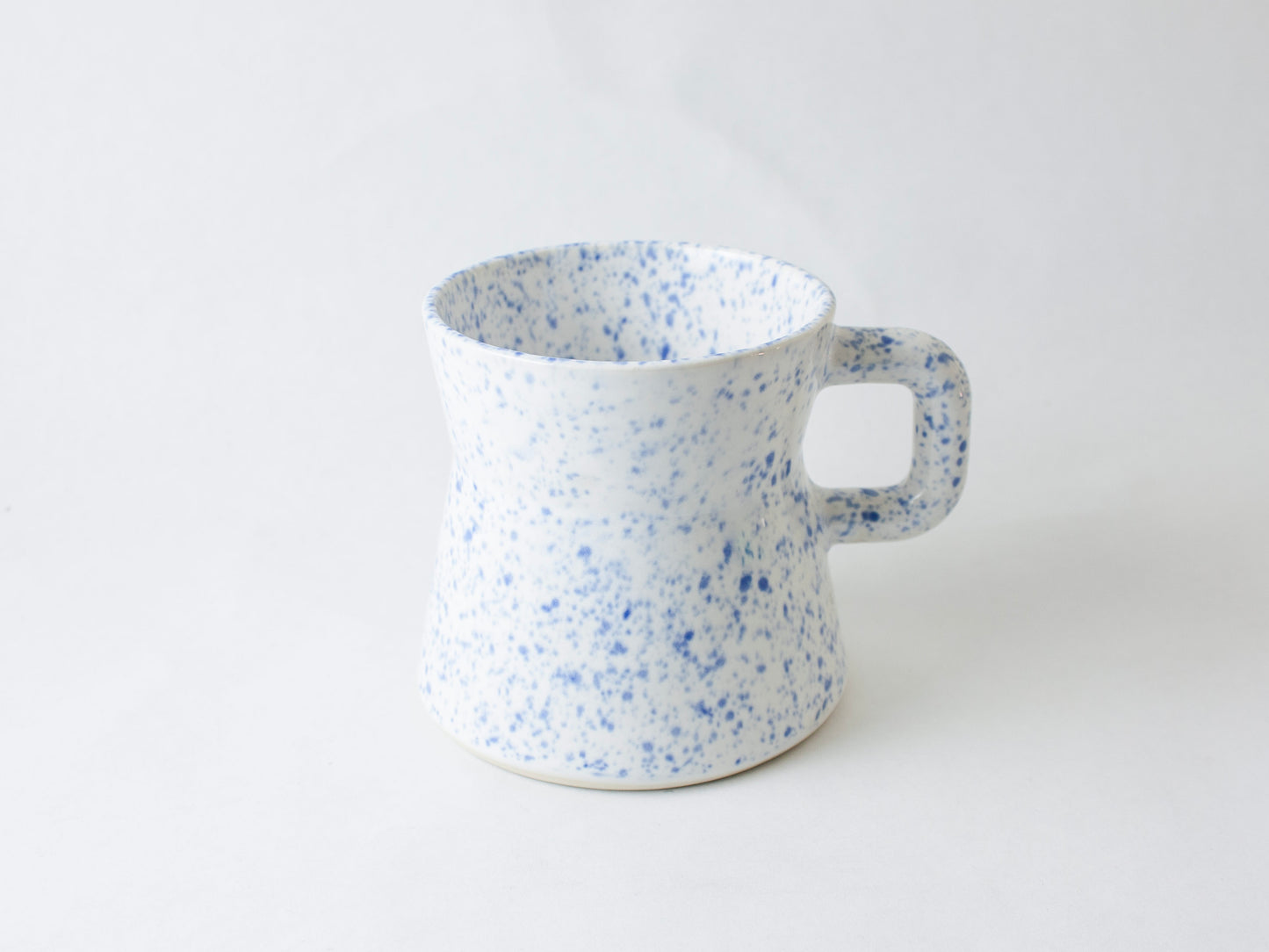 Diner Mug Square Handle – Blue Splatter