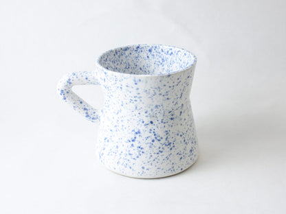 Diner Mug Triangle Handle – Blue Splatter