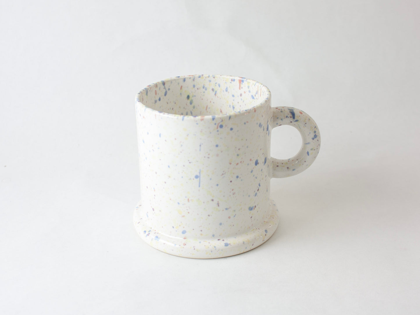 Flat Foot Mug Round Handle –Confetti Splatter