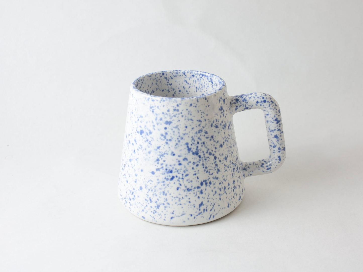 Mountain Mug Rectangle Handle – Blue Splatter