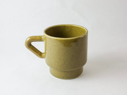 Stackable Mug Triangle Handle – Olive Speckle