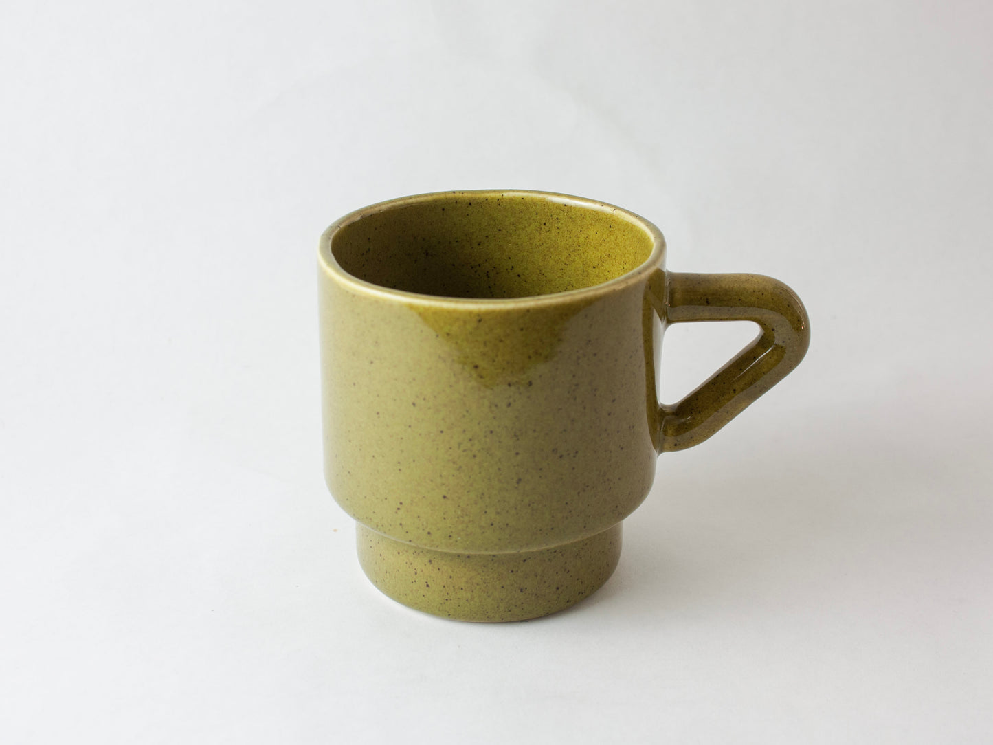 Stackable Mug Triangle Handle – Olive Speckle