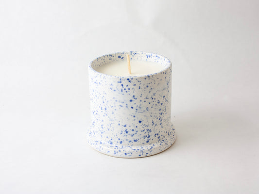 Flat Foot Sandalwood Candle – Blue Splatter