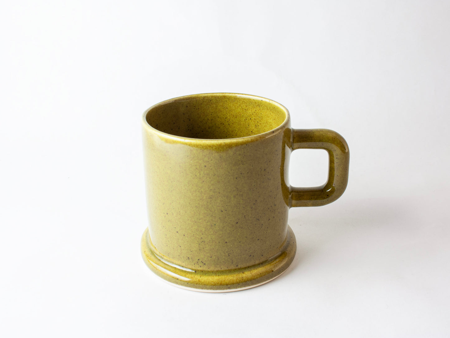 Flat Foot Mug Square Handle – Olive