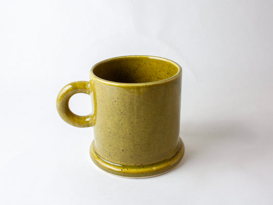 Flat Foot Mug Round Handle – Olive