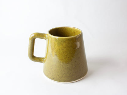 Mountain Mug Rectangle Handle – Olive Speckle