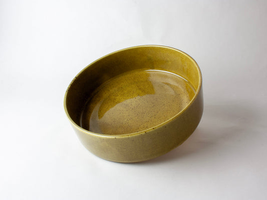 Flat Serving Bowl – Olive