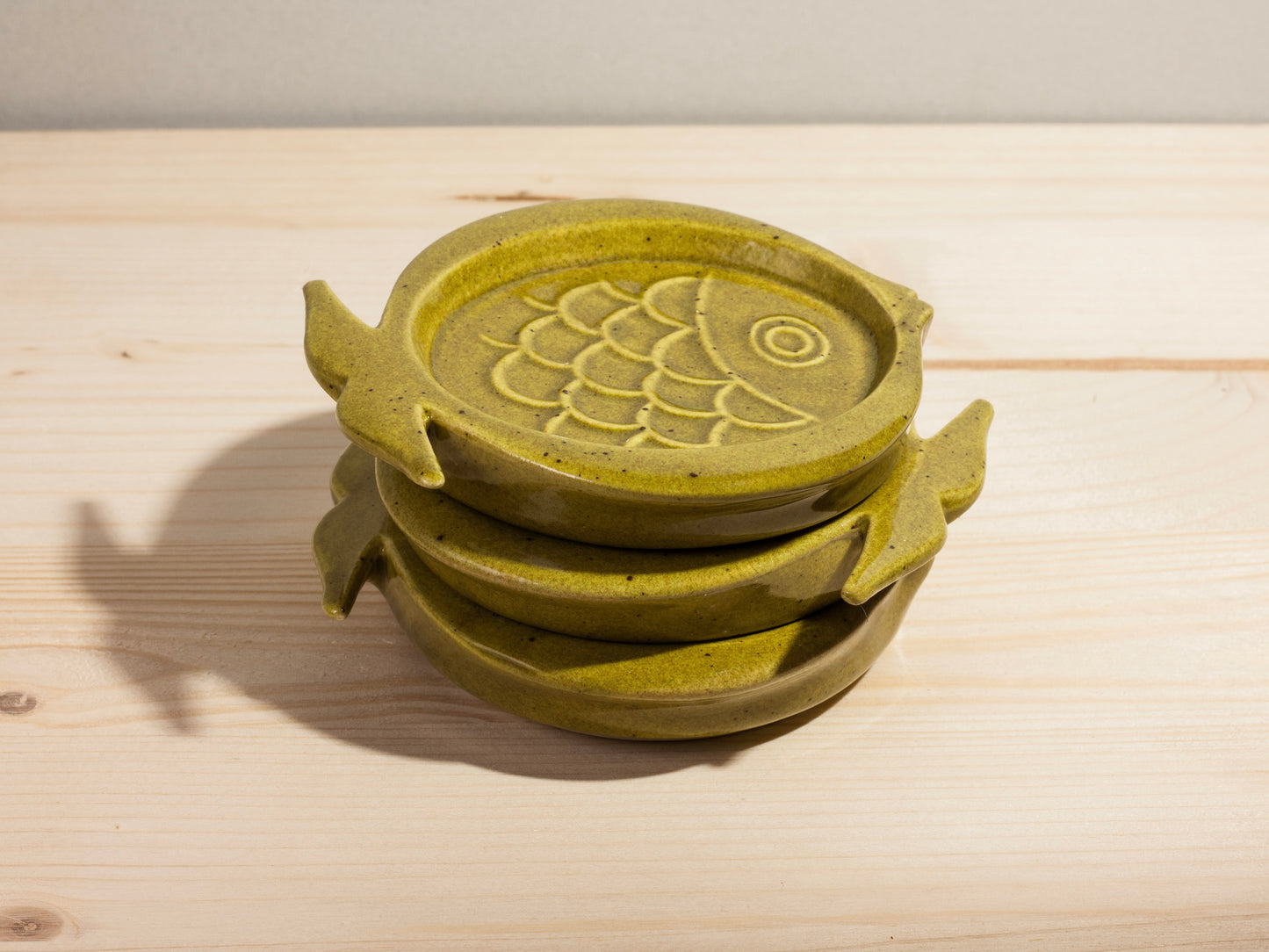Fish Coaster – Olive