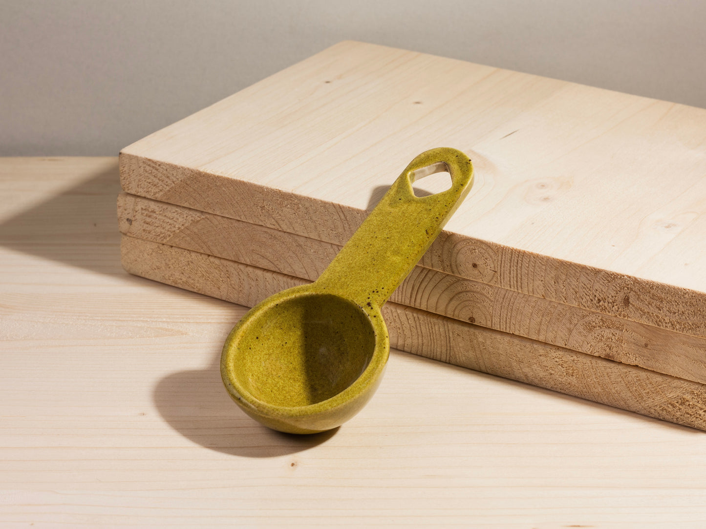 Coffee Scoop – Olive Diamond Hole