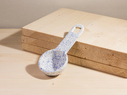 Coffee Scoop – Blue Splatter Square Hole