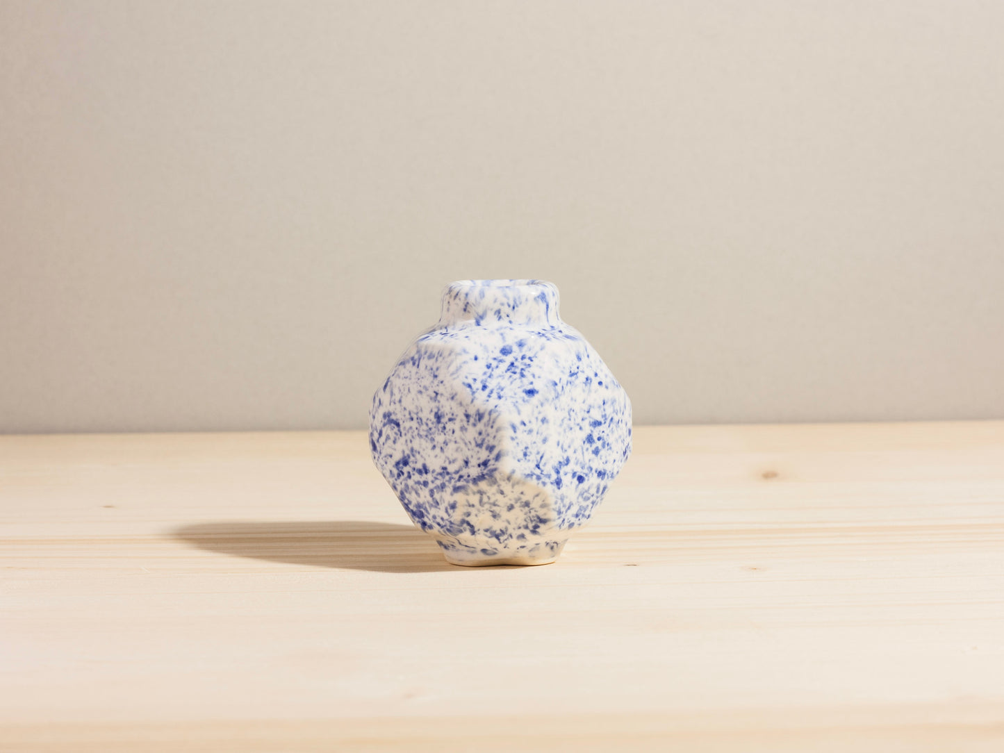 Geo Mini Bud Vase – Blue Splatter