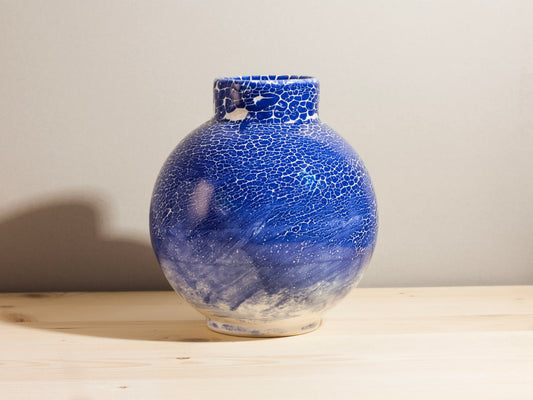 Large Orb Vase – Blue Crawl