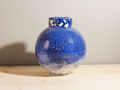 Large Orb Vase – Blue Crawl