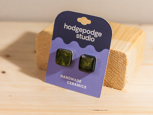 Chunky Studs – Squares – Swamp Green