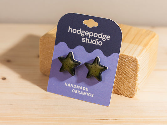 Chunky Studs – Stars – Swamp Green