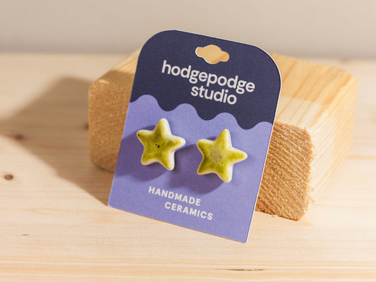 Chunky Studs – Stars – Lime Green