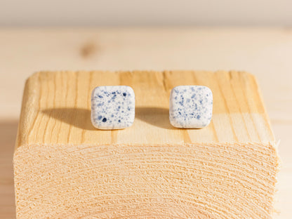 Chunky Studs – Squares – Blue Splatter