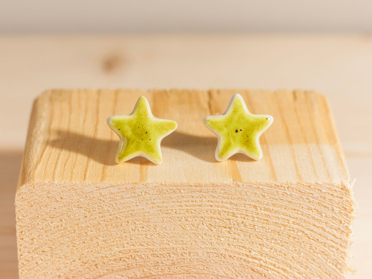 Chunky Studs – Stars – Lime Green