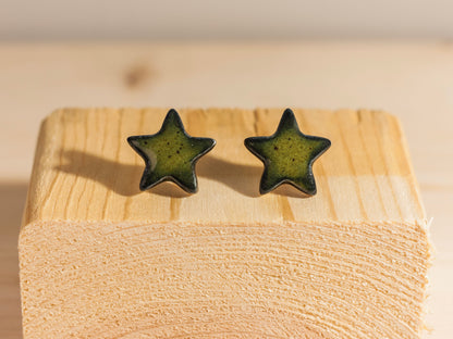 Chunky Studs – Stars – Swamp Green